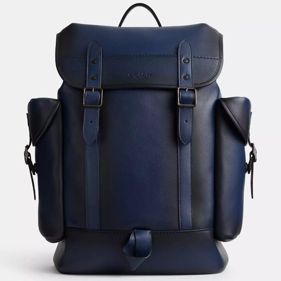 🥰 Coach Hitch Backpack Deep Blue - Picture 1 of 16
